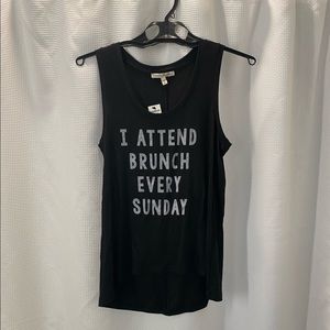 NWT stretch graphic “brunch” tank